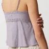 Kvinnors tankar Cami Crop Tops Slim Sleeveless Lace Trim Brodery V Neck Backless Justerbar Spaghetti Strap Tank för Party Club