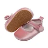Eerste wandelaars 0-18M babymeisje Mary Jane schoenen effen kleur fluweel prinses flats casual wandelen geschikt voor geboren peuters