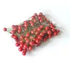 Dekorative Blumen 100 PCs Hauszubehör Rote falsche Beeren Beeren kleine Früchte künstliche Weihnachtskirsche