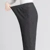 Capris Plus Size Proste spodnie matki luźne wysokie sprężyste spodnie Elastyczne Środkowe kobiety jesienne spodnie zimowe żeńskie spodnie