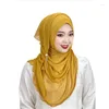 Ethnische Kleidung, hochwertiger Instant-Schal, muslimischer Hijab, Damen, Quaste, Diamanten, zum Anziehen, fertiges Kopftuch, Turban, islamischer Schal, Wickeltuch, Khimar