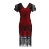 Vestido robe femme roaring 1920s flapper vestido gatsby festa charleston lantejoulas cocktail capina frisado borla vestidos trajes de banquete