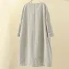 Dress Women Dress Autumn Winter 2023 New Casual Warm Solid Color Pockets Corduroy Loose Midi Dress Bohemian Robe Clothing Vestidos