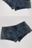 Shorts Sexig sido -blixtlås denim Shorts Skinny Low Midje Mini Jeans med fickor Nattklubb 2022 Summer New