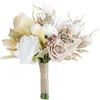 装飾花エレガントな春の結婚式のセンターピースハンドメイドシルクフラワーアレンジメント式ドロップシップに最適