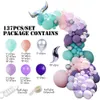 New Garland Kit Purple Blue Sea Shell Balloons Little Mermaid Balloon Arch Set Baby Shower Birthday Party Gifts