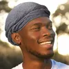 Boinas turbante durag masculino cabeça envoltório muçulmano hijab cetim forrado cachecol torção dxaa