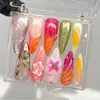 Press on Nailsgift Nägel Long Almond On Nails 3D Fairycore Dreamy 240305