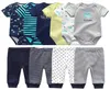 Born Gift Clothes Set Baby Boy Born Abbigliamento 6 pezzi Body 4 pezzi Pantaloni Outfit Vestito per bambina Pigiama per neonato Set in puro cotone 220602759689