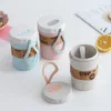 Pots à café mode enfants adultes tasse d'eau été main micro-ondes isolation plastique lait petit déjeuner cadeau