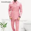 Costumes GN Costume à col carré pour hommes, sur mesure, Style africain, violet, pantalon Blazer de bonne qualité, tenue de réunion formelle, 2023