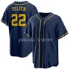 22 YELICH 33 WINKER JERSEYS de beisebol yakuda local Cool Base Jersey dhgate Desconto Design 39 BURNES 27 ADAMES 53 WOODRUFF 10 FRELICK desgaste esportes atacado popular