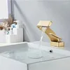 Robinets d'évier de salle de bains, accessoires de robinet de lavabo en laiton, poignée à trou unique, lavage à l'eau froide et mixte en céramique