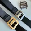 Belts SANTOS designer man belts 35 mm Official replica stainless gold-plated buckle made calfskin T0P 001 240305