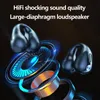 TWS Q80 Wireless Headphones Bluetooth 5.3 Bone Conduction Earphones Earclip Design Touch Control LED Earbuds Sports Headset