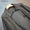 Женская кожаная куртка 2024, женская одежда, дубленка, женская винтажная ветровка, плащ, осенний Vrouwen Jassen