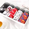 Underpants 5pcs/lot Men Underwear Funny Boxer Shorts Man Bamboo Breathable Male Panties Comfortable Soft Cartoon Pattern Boxers