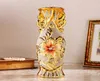 Europe Gold Plated Frost Porcelain Vase Vintage Advanced Ceramic Flower Vase For Room Study Hall Hall Home Wedding Decoration9096852