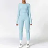 Survêtements pour femmes 2pcs ensemble de yoga sans couture ensemble d'exercice pour femmes vêtements de sport vêtements de sport fitness à manches longues culture taille haute vêtements de sport ajustés J240305