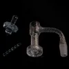 Ny unik Terp Slurper Quartz Banger sätter rök helt svetsade graverade stjärna etsade mixer dab rig bong w/ long fat