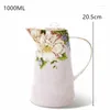 Tazas Tetera de porcelana europea de hueso 1000 ml Juego de té de la tarde en inglés Cafetera de porcelana de alta calidad Hervidor resistente al calor