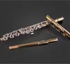 2024 New 17 Keys Open Hole Gold Flute External Professional Cupronickel Key C Tune Hand B foot Gold Flute High Quality Musical Instrument With Case