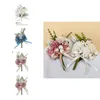 Broscher återanvändbara unika estetiska blyglösa brosch stift dekor multicolor blommor bred applicering för bankett