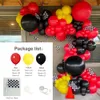 Nuovo kit di ghirlanda di palloncini di palloncini giallo nero rosso per la festa di compleanno per le corse