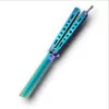 Butterfly Ing Plated Comb Beginner Folding Knife Practice Pattern (Non Blade) C27 Colored Titanium 143069