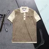 designer mens polo t-shirt t shirt klänning t-shirt casual turwd collar randig lapptäcke märke klassiskt brev tryck röd blå smal fit geometri tee kvinnor xxxl 3xl