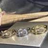 Chaussure Freddy Krueger Freds Halo Ring USHAPED 8 şekilli at nalı yüzüğü geniş ve dar versiyon vgold kaplama 18k gül altın tam gökyüzü yıldızı elmas yüzük kadın anillo