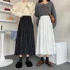 スカートスカートの女性2024プリーツハイウエスト薄いアインライン韓国のファッション服