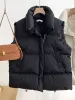 Gilet Gilet Donna Solid Stand Colletto Piumino Donna Cardigan senza maniche Donna Inverno Caldo Gilet Veste Sans Manche Femme