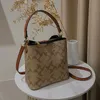 Schoudertassen WILLOW Bucket Coa Schouder Crossbody Tas met Patroon Mode lederen hobo handtas crossbody tas Luxe designerblieberryeyes