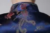 Vestido preto tradicional chinês vestido feminino cetim qipao verão sexy vintage cheongsam flor tamanho s m l xl xxl