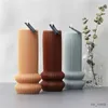 Velas diy novo cilíndrico alto twirl pilar molde de vela com nervuras estética torção redemoinho molde de silicone geométrico listrado molde de cera de soja