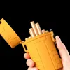 Зажигалки 2022 Новая портативная водонепроницаемая и ветрозащитная коробка для сигар с USB-перезаряжаемым фонарем для сигар Q240305