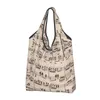 Borse per la spesa Music Over Love Generi alimentari Tote Donna Note musicali personalizzate Shopper a spalla Borse di grande capacità