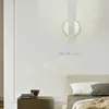 Lámpara de pared LED anillo acrílico dormitorio creativo moderno al lado de la luz interior sala de estar comedor pasillo decoración luces