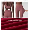 Women's Tracksuits Two piece fitness yoga set womens solid color butter soft gym set breathable running sportswear womens clothing J240305