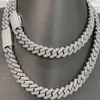 Dostosowany Bling Fashion Bagieette Diamond Silver S925 Iced VVS Moissanite Miami Cuban Link Naszyjnik