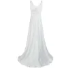 Kleid Frauen Mode Westlichen Hochzeit Chiffon Sexy Spitze Open Back Hohl Transparent Sling Niedrigen Kragen Plus Größe Kleid Brautkleid