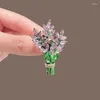 Brooches Purple Lavender Wheat Ear Plants Flower Brooch And Lapel Pin For Women Fashionable Elegant Cute Jewelry Corsage Christmas Gift