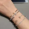 Twin My Banky Armband für Frau Diamond Fashion T0P Qualität offizielle Reproduktionen Europäische Größe Markendesigner mit Box 019 Originalqualität