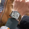 2022 брендовые часы автоматические полые механические часы мужские резные подарок