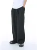 Pantalons pour hommes Voguo Relay version coréenne pantalon long décontracté ample et affaissé avec cordon de serrage et taille élastique pantalon de costume affaissé pour hommes et femmes