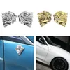 Neue 1 Pcs 3D Auto Abzeichen Lion Kopf Aufkleber Emblem Metall Scratch Dekoration Seite Aufkleber Personalisierte Dekorative Stick B7b9