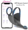 Bluetooth Testis Scrotum Vibratör Erkekler Horoz Ring Uygulama Kablosuz Uzak Kemer Erkekler Mastürbator Seksi Oyuncaklar Çiftler6546090