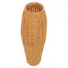 Vaser Hydroponic Vase Imitation Rattan Woven Flower Arrangement Simple Basket Plastic Office