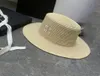 Klassisk halmvävd fiskare hatt designer beanie cap lady big zhan brimmed hatt kupol solskyddsmedel